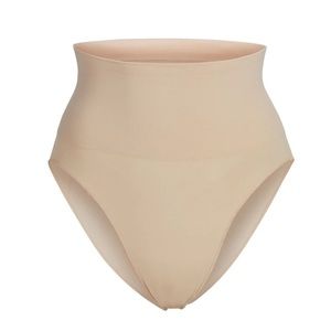 SKIMS L/XL core control sculpting brief strong support Clay Brown NWOT